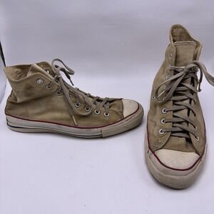 Vintage 90s Converse Chuck Taylor High Top Made In USA Aged White Men Size 10.5